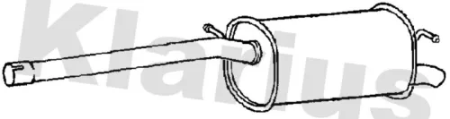 Rear Muffler Exhaust Silencer Back Box Fits Vw Caddy