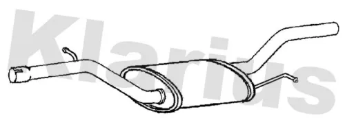 Exhaust Centre Muffler Middle Silencer Fits Vw Passat Passat Cc