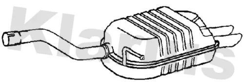 Rear Muffler Exhaust Silencer Back Box Fits Vw Passat Passat Cc