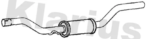 Exhaust Centre Muffler Middle Silencer Fits Vw Passat