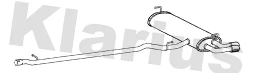 Rear Muffler Exhaust Silencer Back Box Fits Vw Tiguan