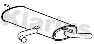 Rear Muffler Exhaust Silencer Back Box Fits Vw Golf