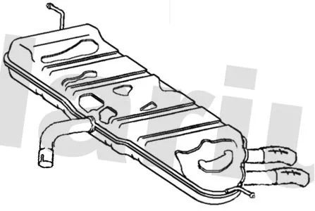 KLARIUS KLARIUS VW977A Rear Muffler Exhaust Silencer Back Box Fits Vw Scirocco 