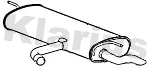 Rear Muffler Exhaust Silencer Back Box Fits Seat Skoda Vw Ateca Golf Golf Sportsvan Karoq T-roc