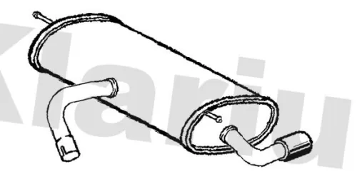 Rear Muffler Exhaust Silencer Back Box Fits Vw Golf Golf Sportsvan