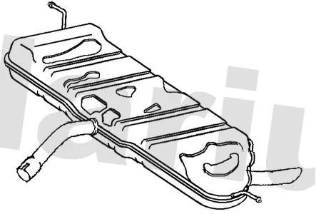 Rear Muffler Exhaust Silencer Back Box Fits Vw Golf