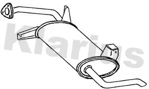 Rear Muffler Exhaust Silencer Back Box Fits Mitsubishi Space Star