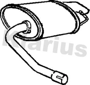 Rear Muffler Exhaust Silencer Back Box Fits Ford Mondeo