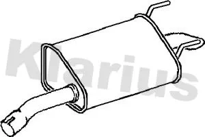 Rear Muffler Exhaust Silencer Back Box Fits Opel Vauxhall Vectra