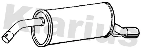 Rear Muffler Exhaust Silencer Back Box Fits Opel Vauxhall Adam