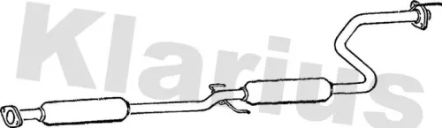 Exhaust Centre Muffler Middle Silencer Fits Honda Crx