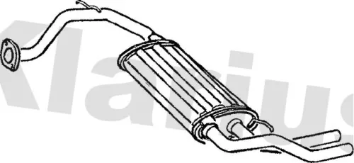 Rear Muffler Exhaust Silencer Back Box Fits Honda Civic Crx