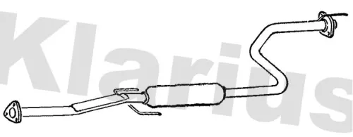 Exhaust Centre Muffler Middle Silencer Fits Honda Civic