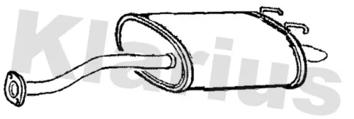 Rear Muffler Exhaust Silencer Back Box Fits Honda Civic