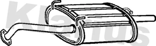 Rear Muffler Exhaust Silencer Back Box Fits Hyundai Accent