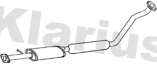 Exhaust Centre Muffler Middle Silencer Fits Hyundai Coupe