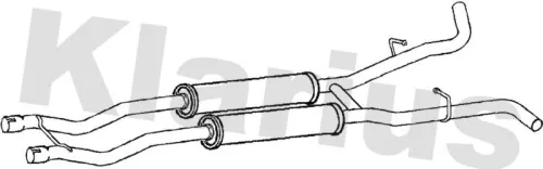 Exhaust Centre Muffler Middle Silencer Fits Jaguar S-type
