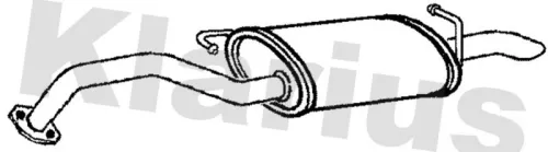 Rear Muffler Exhaust Silencer Back Box Fits Kia Rio