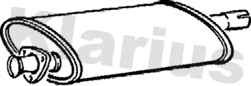 Exhaust Centre Muffler Middle Silencer Fits Land Rover Discovery Range Rover