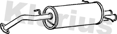 Rear Muffler Exhaust Silencer Back Box Fits Mazda 323 C 323 F Mx-3