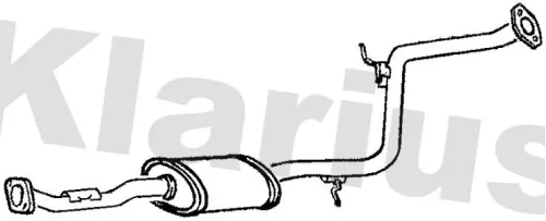 Exhaust Centre Muffler Middle Silencer Fits Mazda 323 C 323 F 323 S