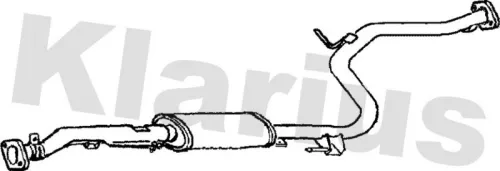 Exhaust Centre Muffler Middle Silencer Fits Mazda 323 C 323 F 323 S