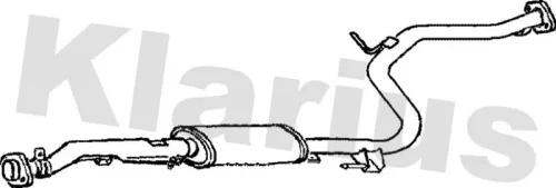 Exhaust Centre Muffler Middle Silencer Fits Mazda 323 C 323 F