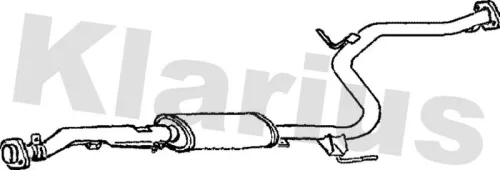 Exhaust Centre Muffler Middle Silencer Fits Mazda 323 F