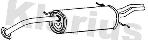 Rear Muffler Exhaust Silencer Back Box Fits Mazda Mx-6