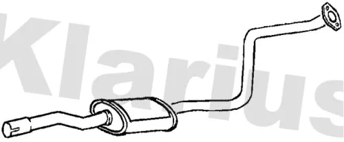 Exhaust Centre Muffler Middle Silencer Fits Mazda Demio