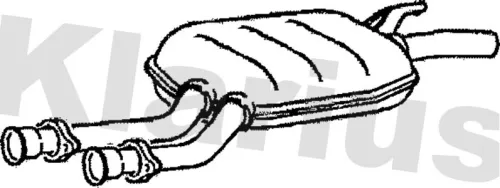 Exhaust Centre Muffler Middle Silencer Fits Mercedes-benz 190