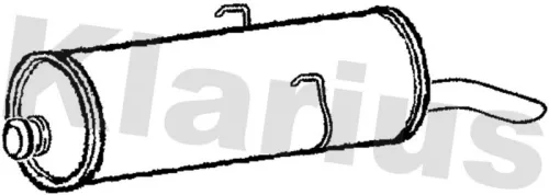 Rear Muffler Exhaust Silencer Back Box Fits Peugeot 405