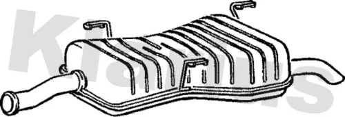 Rear Muffler Exhaust Silencer Back Box Fits Peugeot 306