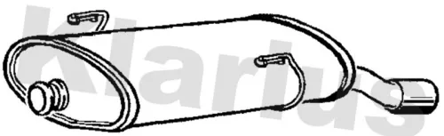 Rear Muffler Exhaust Silencer Back Box Fits Peugeot 206