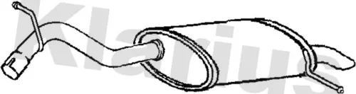 Rear Muffler Exhaust Silencer Back Box Fits Citroën Peugeot 407 508 508 Sw C5