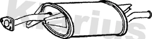 Rear Muffler Exhaust Silencer Back Box Fits Proton Persona 400 Wira