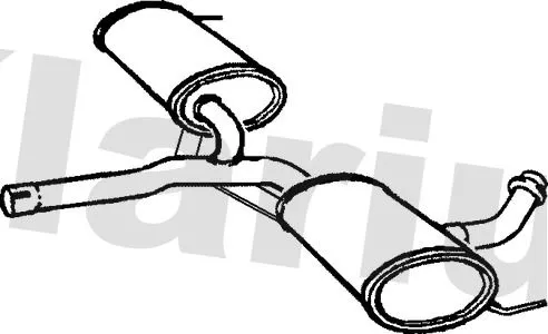 Exhaust Centre Muffler Middle Silencer Fits Renault Laguna