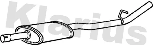 Exhaust Centre Muffler Middle Silencer Fits Renault Kangoo