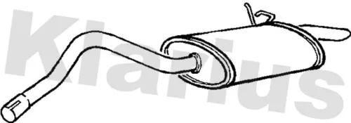 Rear Muffler Exhaust Silencer Back Box Fits Renault Kangoo