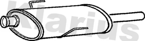 Exhaust Centre Muffler Middle Silencer Fits Renault Espace