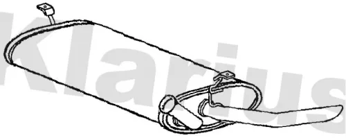 Rear Muffler Exhaust Silencer Back Box Fits Renault Laguna