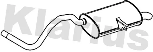 Rear Muffler Exhaust Silencer Back Box Fits Renault Grand Scénic