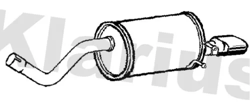 Rear Muffler Exhaust Silencer Back Box Fits Renault Clio