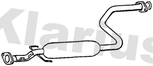 Exhaust Centre Muffler Middle Silencer Fits Rover 200 400