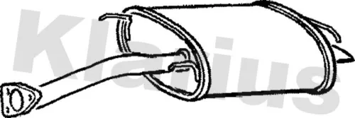 Rear Muffler Exhaust Silencer Back Box Fits Mg Rover 400 Mg Zs