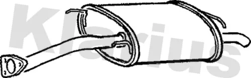 Rear Muffler Exhaust Silencer Back Box Fits Rover 400 45