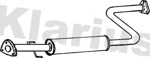 Exhaust Centre Muffler Middle Silencer Fits Rover 800