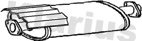 Exhaust Centre Muffler Middle Silencer Fits Rover Cityrover