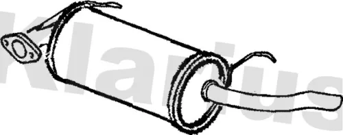 Rear Muffler Exhaust Silencer Back Box Fits Subaru Justy