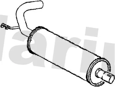 Rear Muffler Exhaust Silencer Back Box Fits Lti Tx